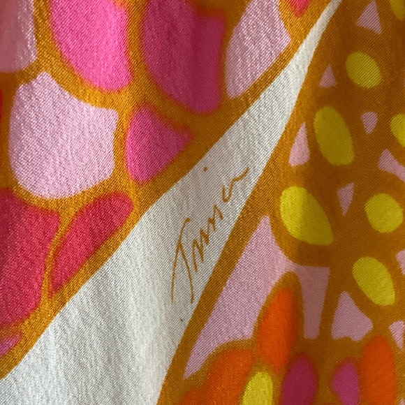 Banana Republic X Trina Turk ruffle 100% silk maxi dress Size 6P petite - Picture 5 of 8